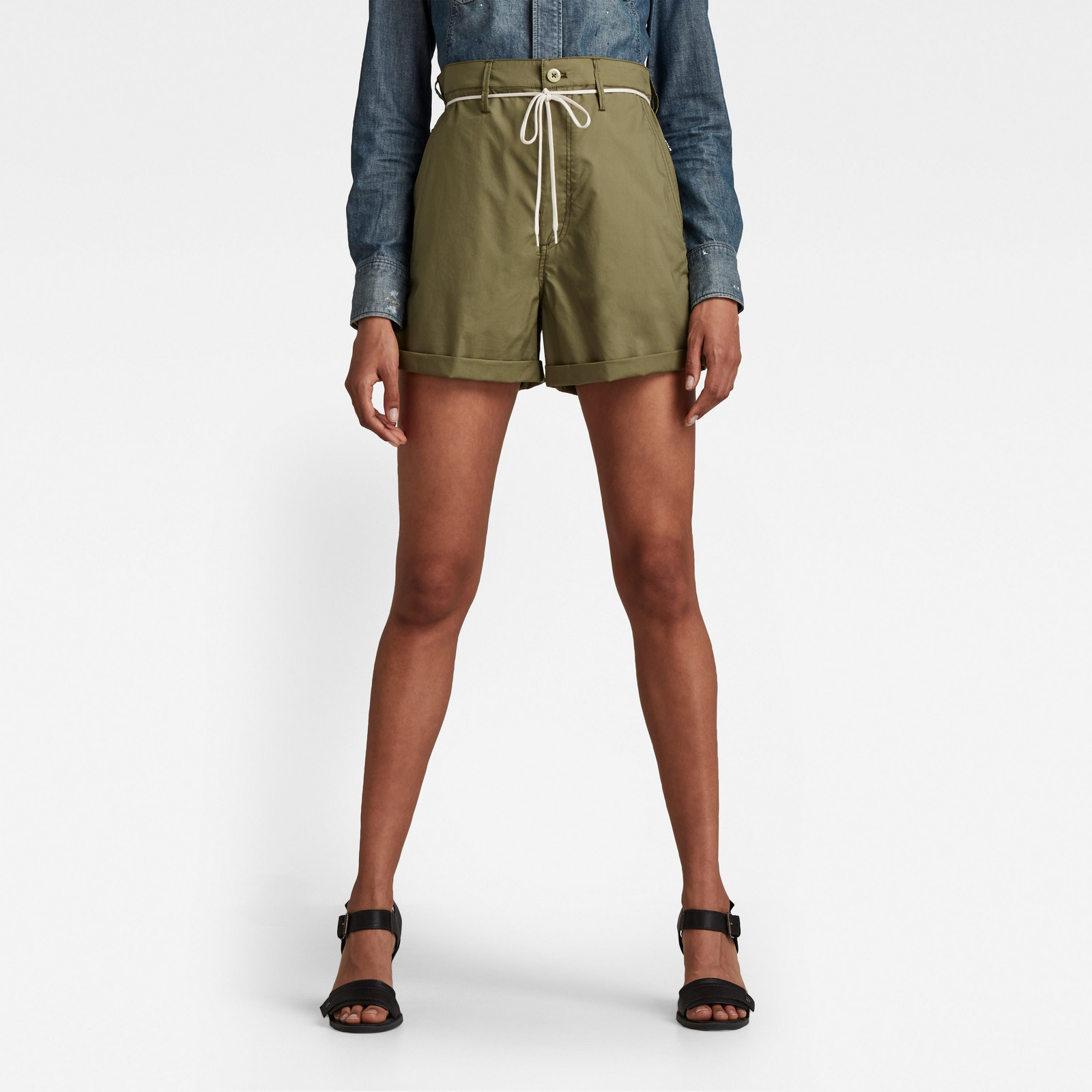 Krátke nohavice - G-star RAW Lintell shorts zelené