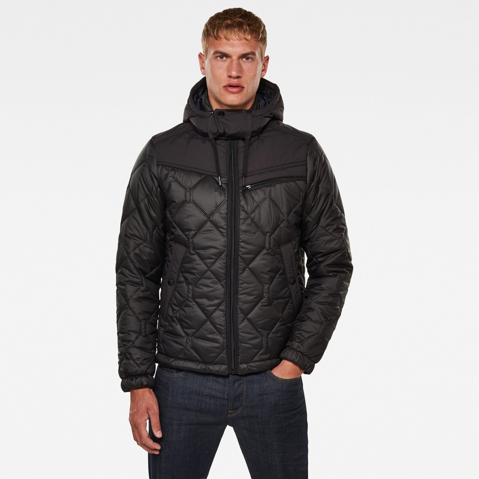 G-STAR Bunda - Attacc heatseal quilted hdd jkt čierna