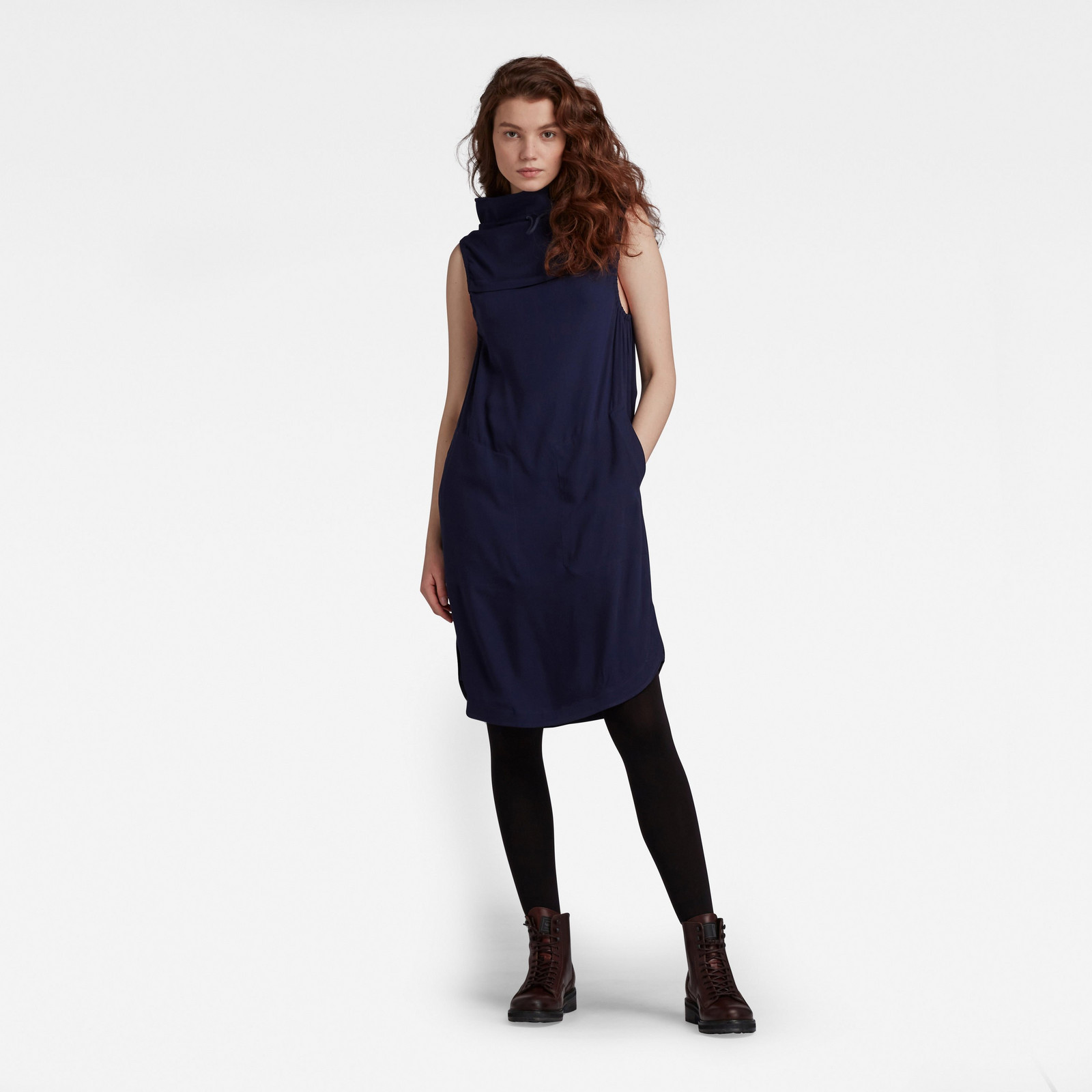 G-STAR Šaty - Millery mock dress modré