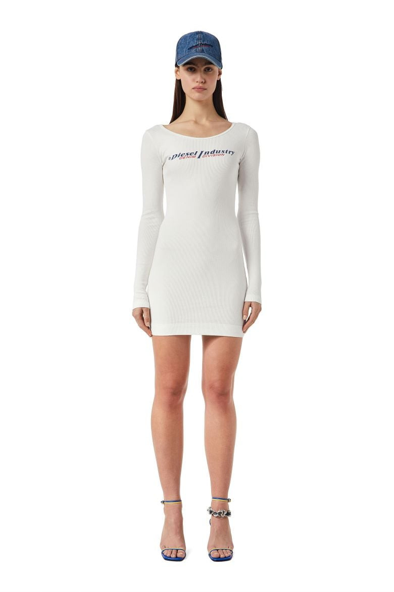 Diesel Šaty - D-TANK-LS-IND DRESS biele