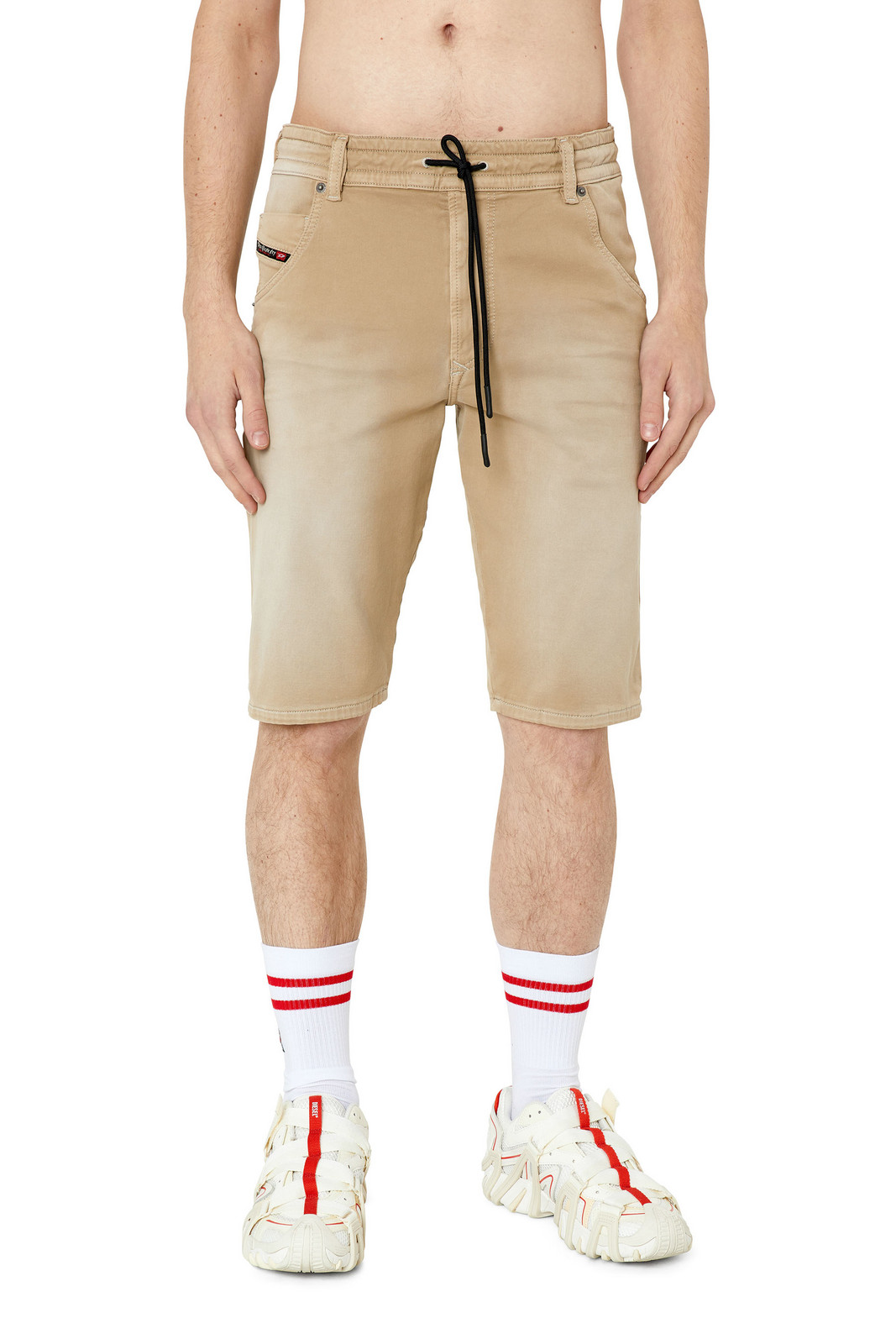 Diesel Krátke nohavice - D-KROOSHORT-Z-NE SHORTS béžové