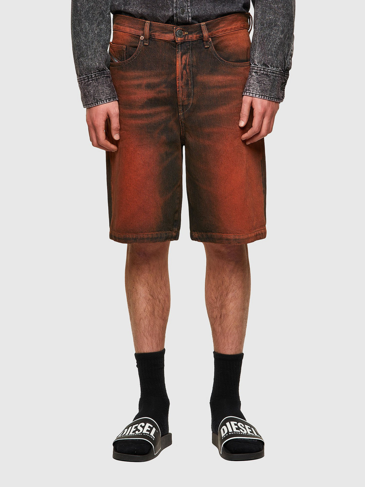 Diesel Krátke nohavice - DMACSSHORTSP SHORTS oranžové
