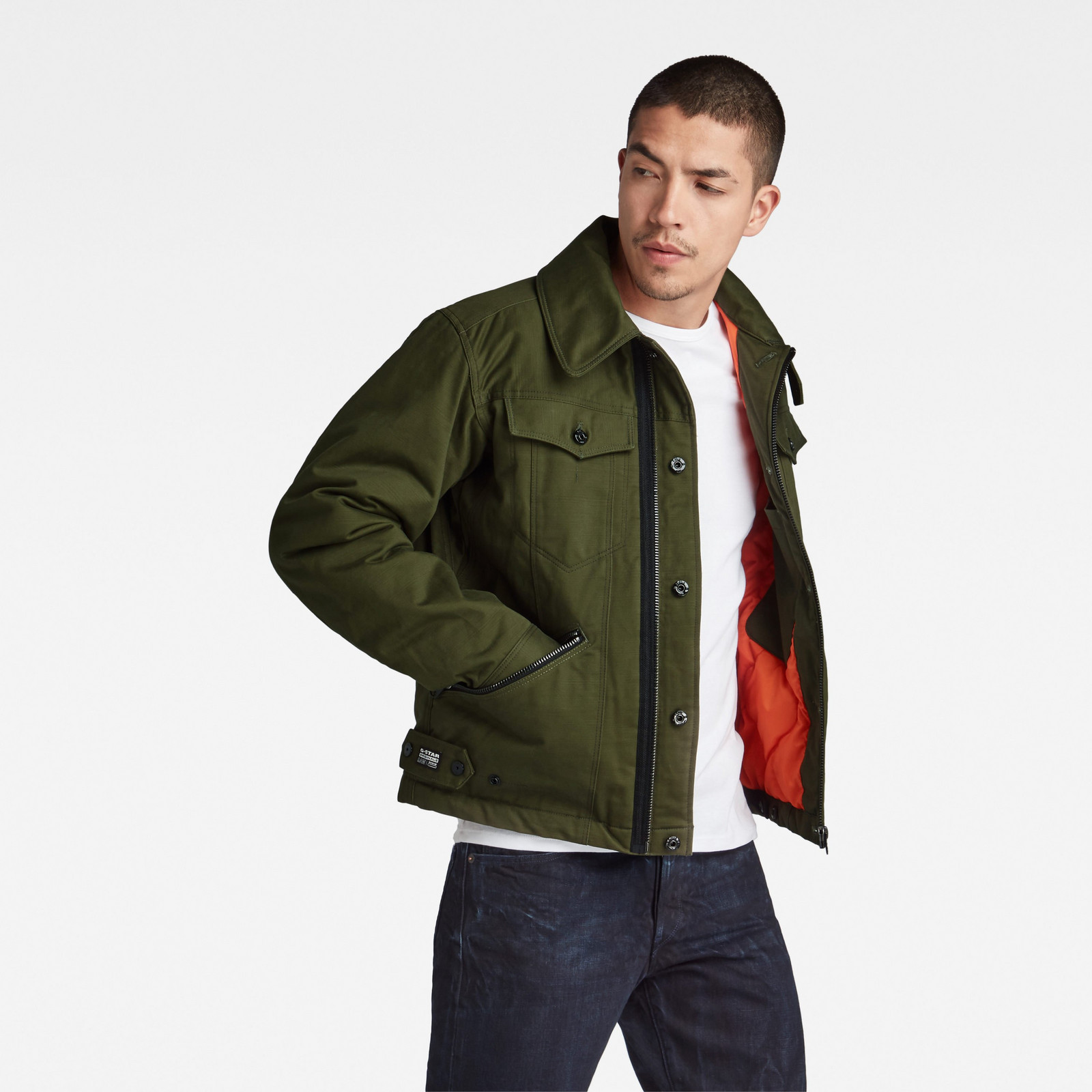 G-STAR Bunda - Flight Combat Padded Jacket zelená