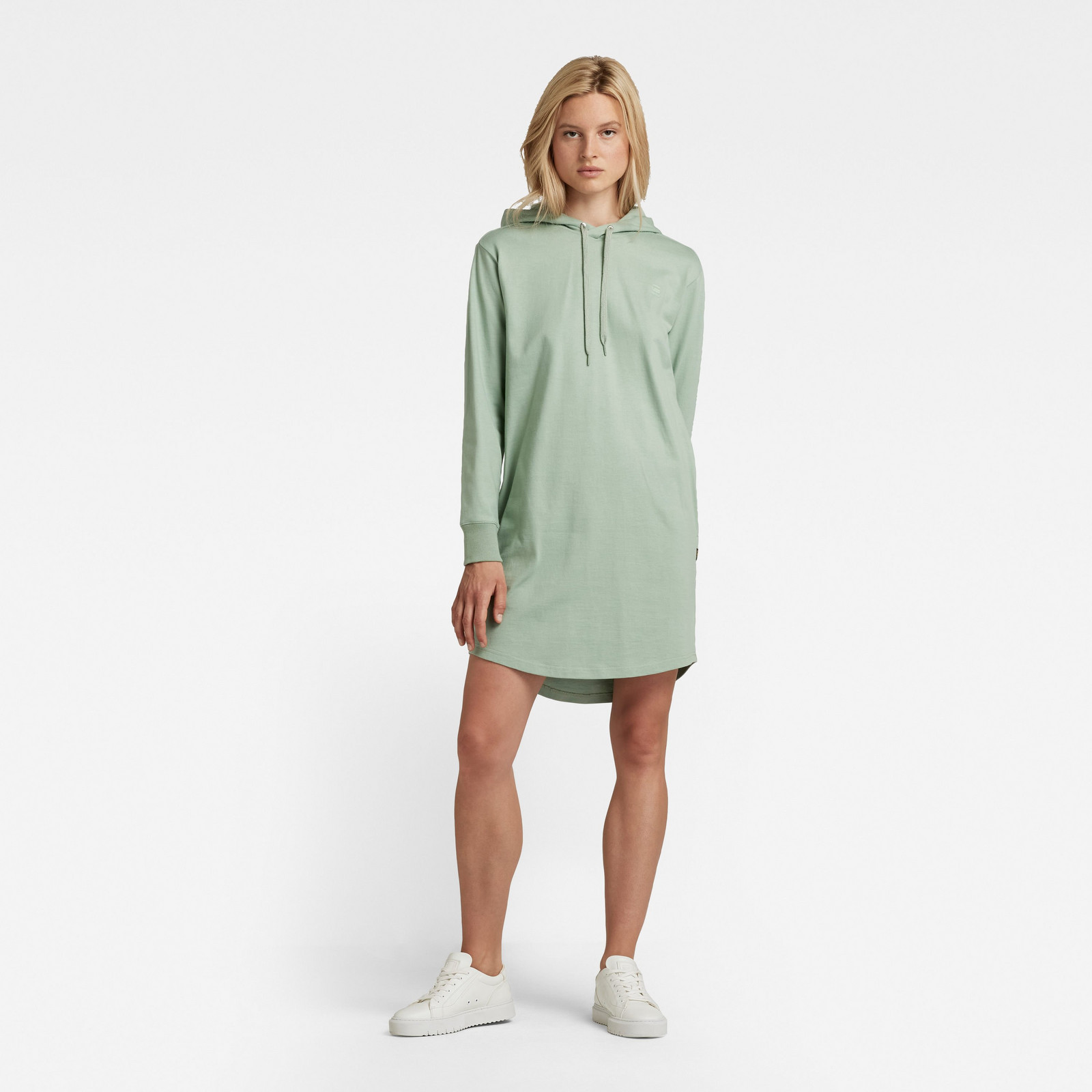 G-STAR Šaty - Lash fem loose hdd dress l\s zelené