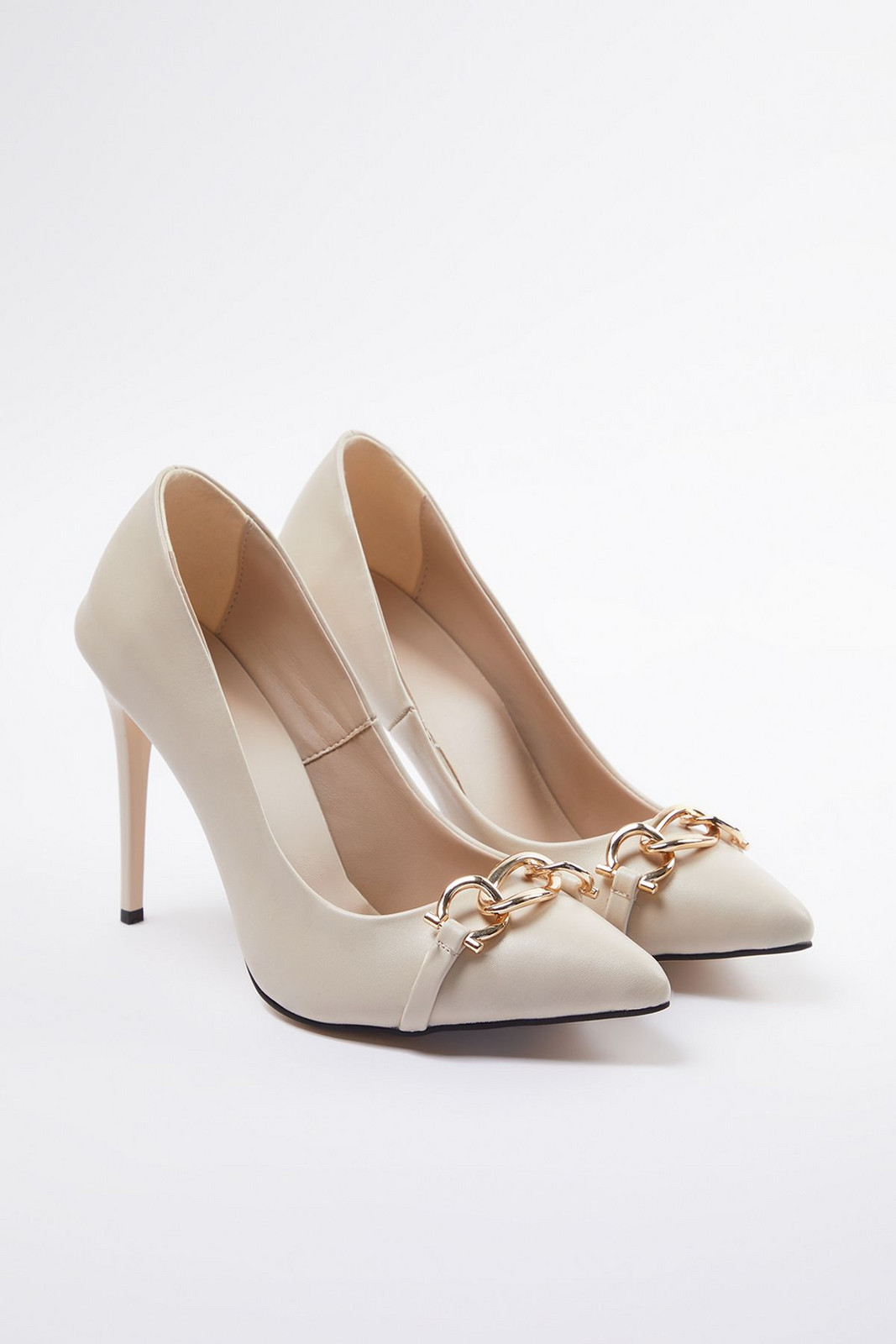 Trendyol Beige Chained Women's Classic High Heel Shoes