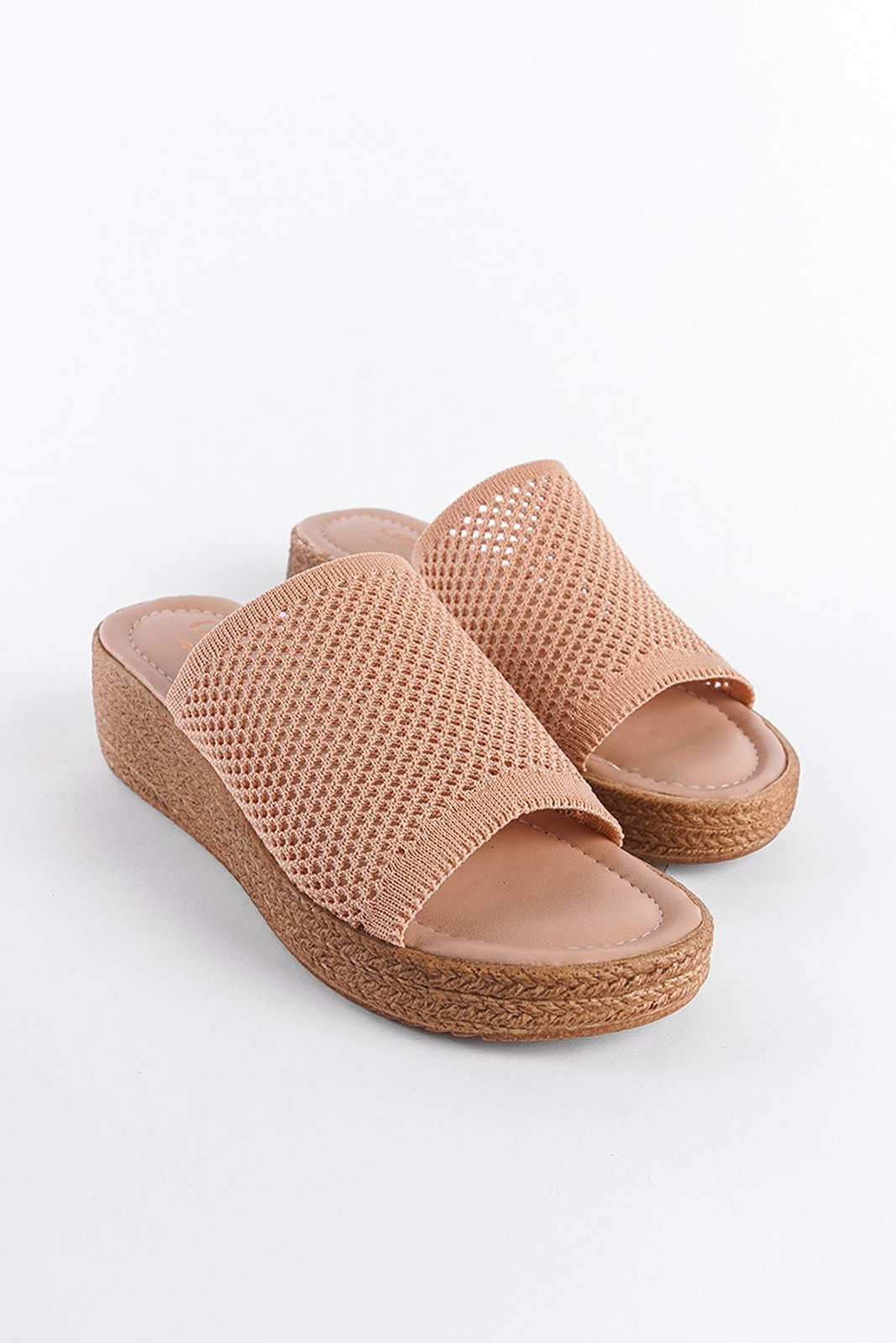 Capone Outfitters Women's Wedge Heel Knitwear Slippers