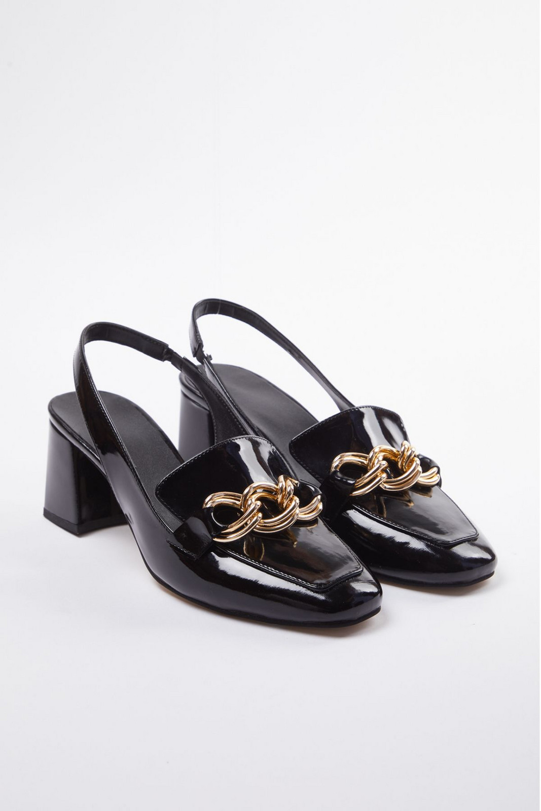 Trendyol Black Chain Detailed Women's Classic High Heel Shoes