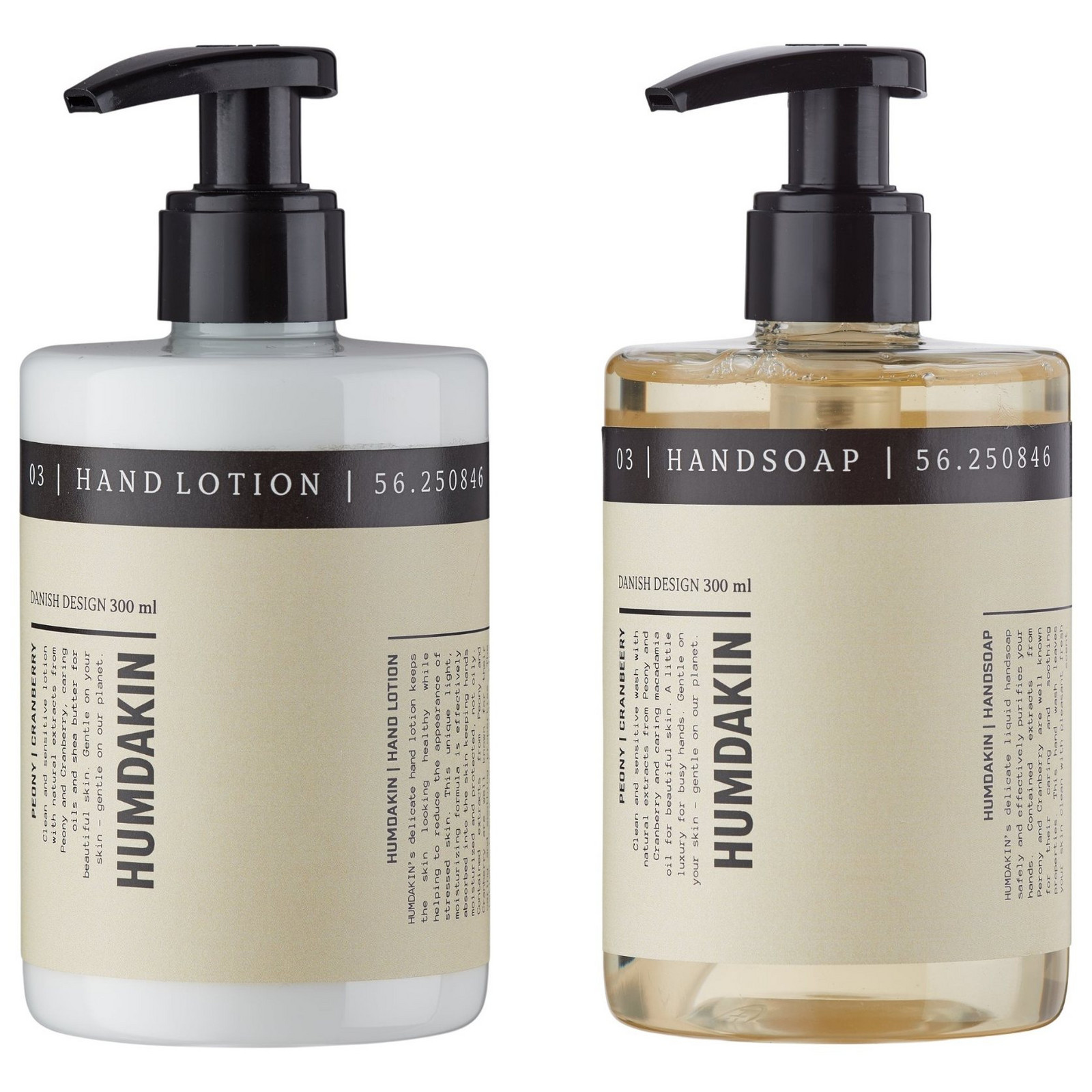 Tekuté mýdlo PEONY & CRANBERRY 300 ml, s krémom na ruky, Humdakin