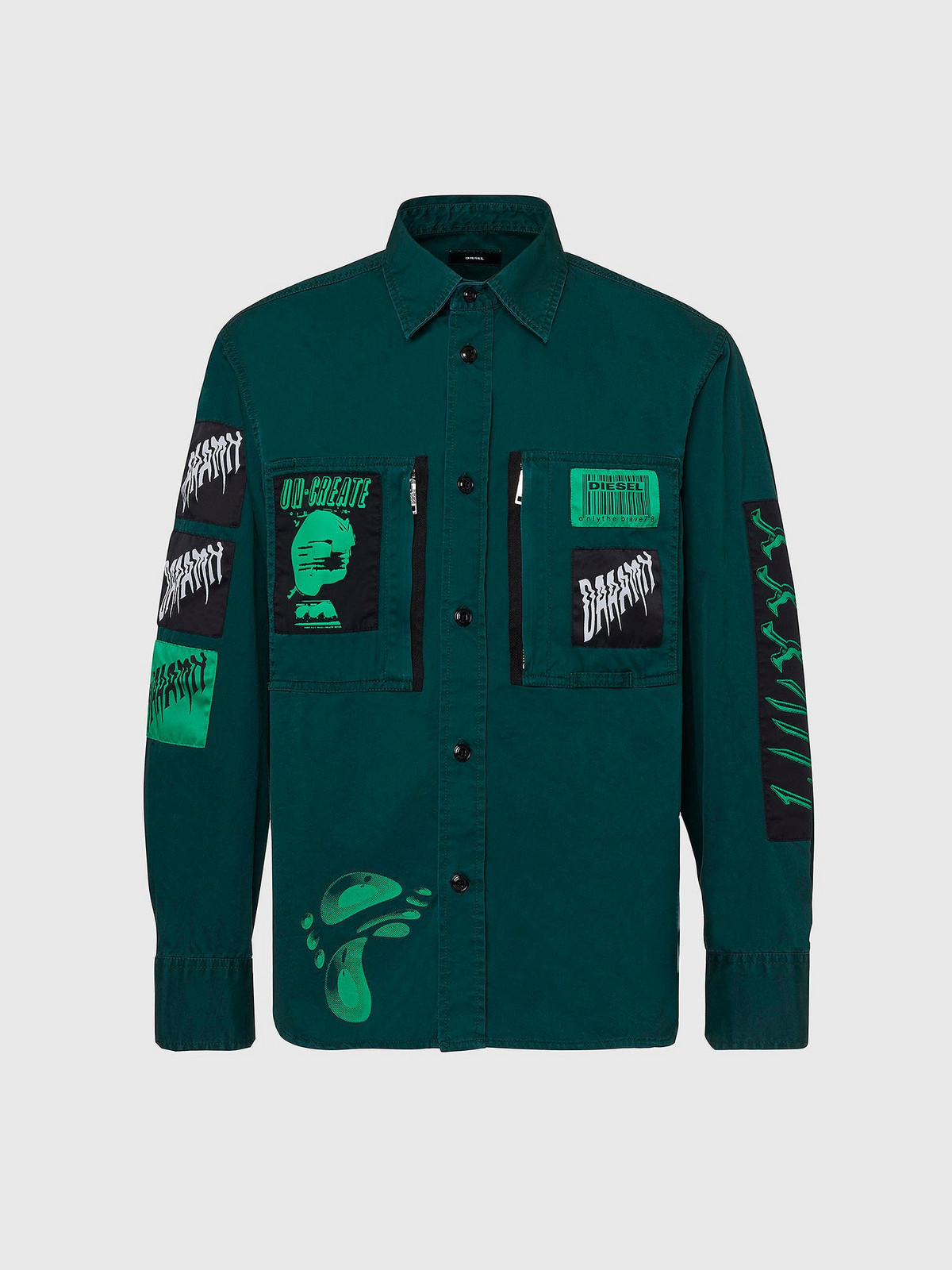 Diesel Košeľa - SMARCUS SHIRT zelená