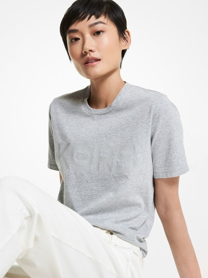 Michael Kors Tričko - TONAL KORS CLASSIC TSHIRT sivé
