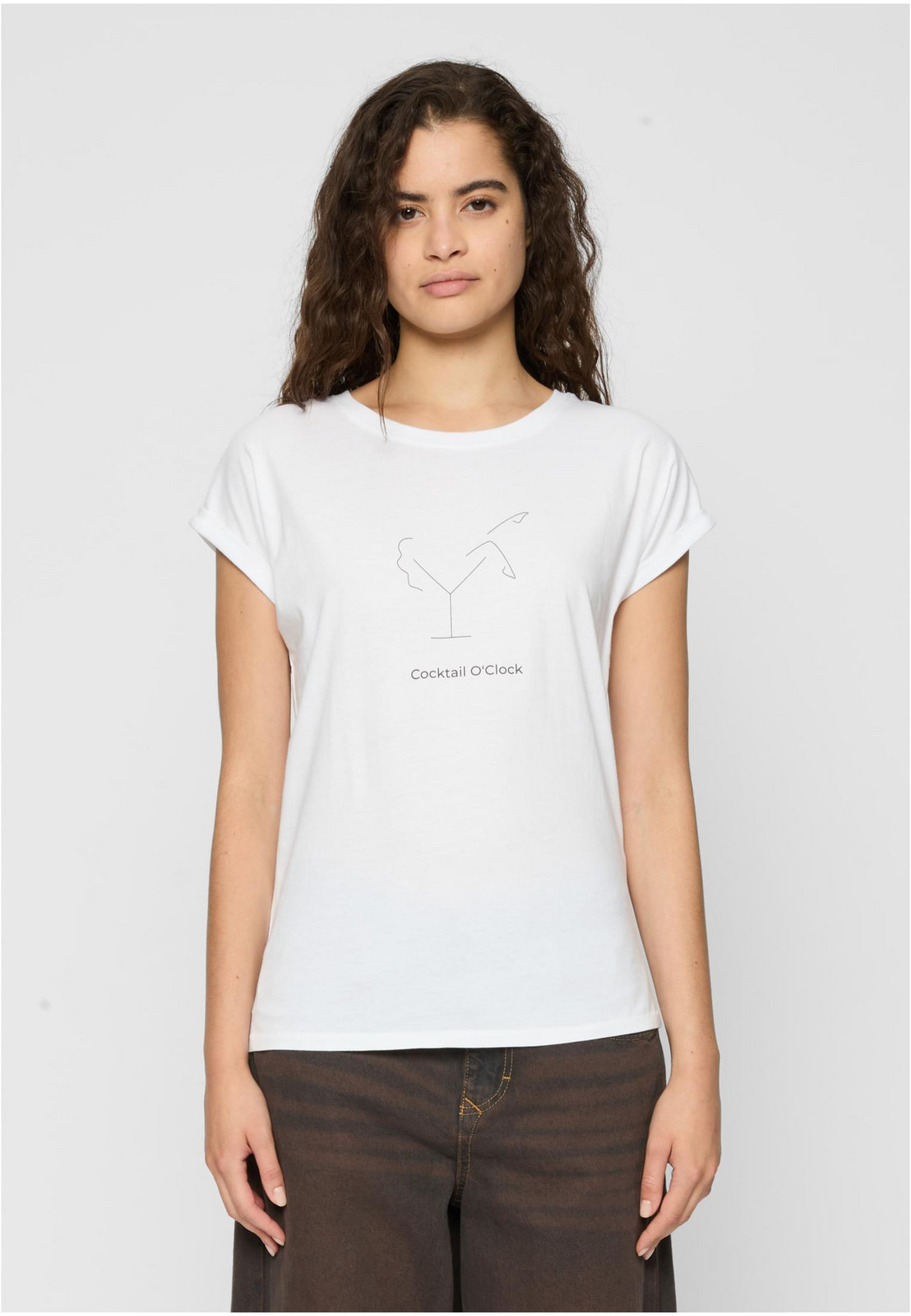 Ladies Cocktail O'Clock Tee white