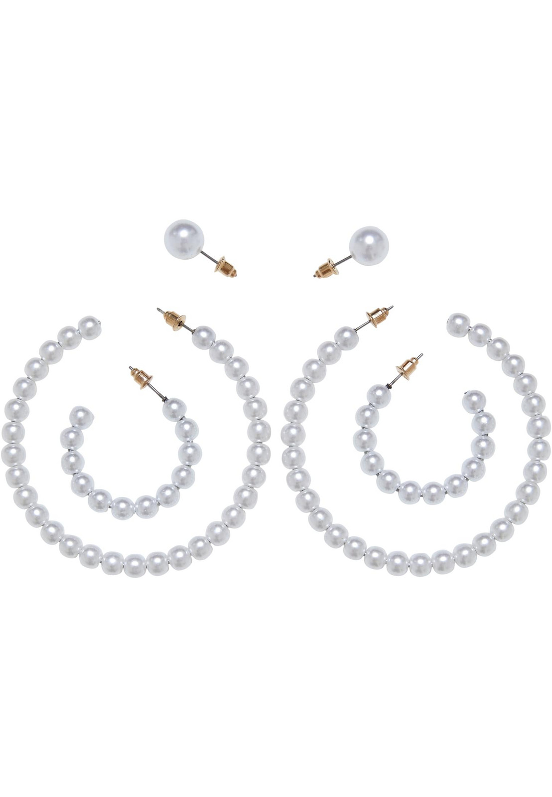 Pearl hoop earrings 3-pack