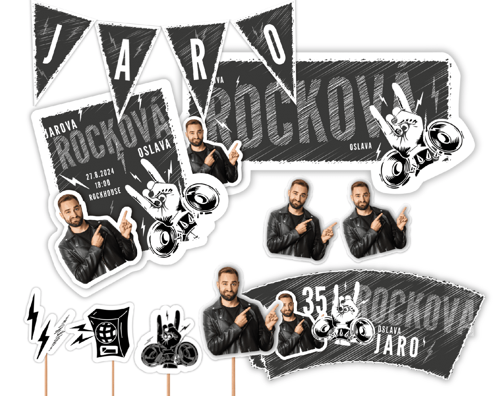 Personal Personalizovaný narodeninový set - ROCK