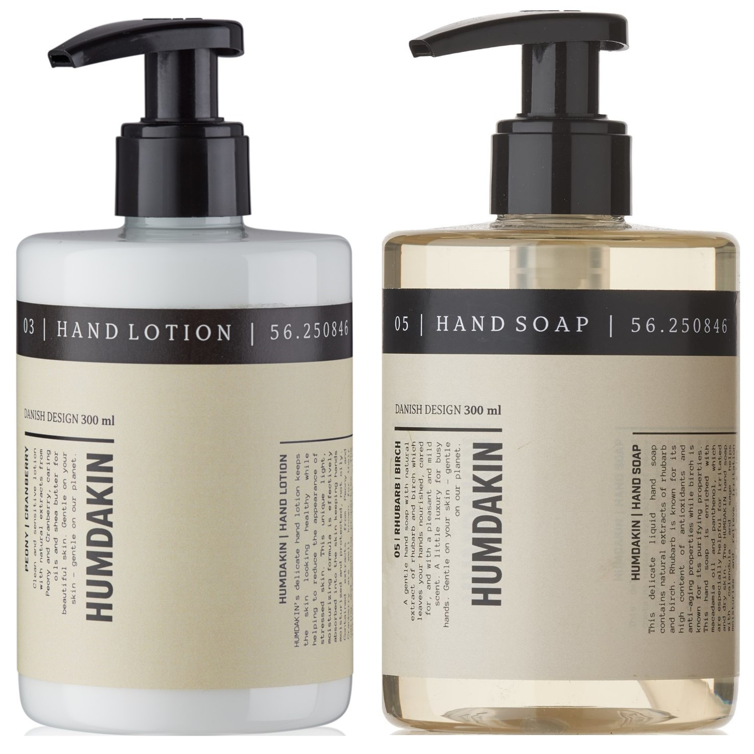 Tekuté mýdlo RHUBARB & BIRCH 300 ml, s krémom na ruky, Humdakin