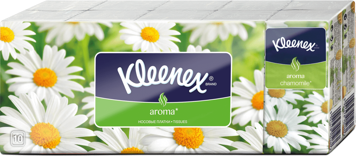 KLEENEX ® Hygienické vreckovky Family hanks - Camomile 10 ks