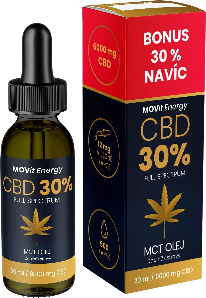 MOVIT ENERGY CBD 30% Full Spectrum konopný olej 20 ml