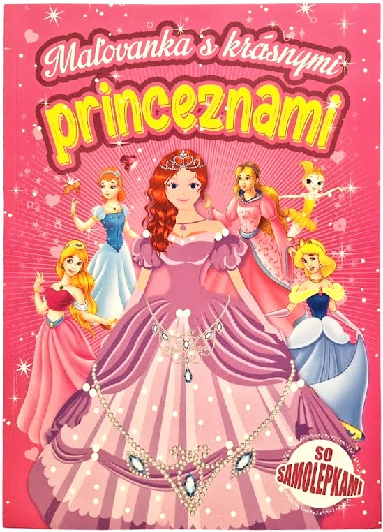 Maľovánka s krásnymi princeznami so samolepkami