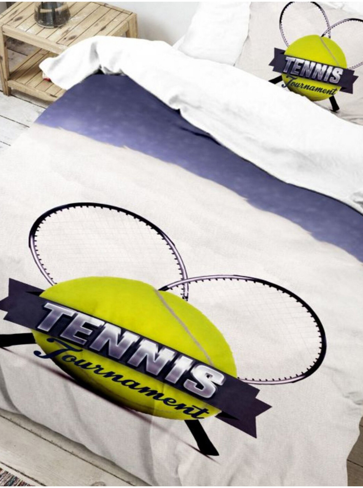 3D obliečky 140x200, 70x90cm Tenis Kvalitex