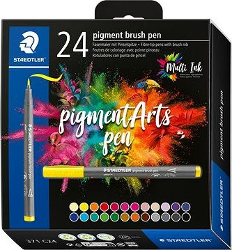 STAEDTLER 371 Brush marker, 24 farieb