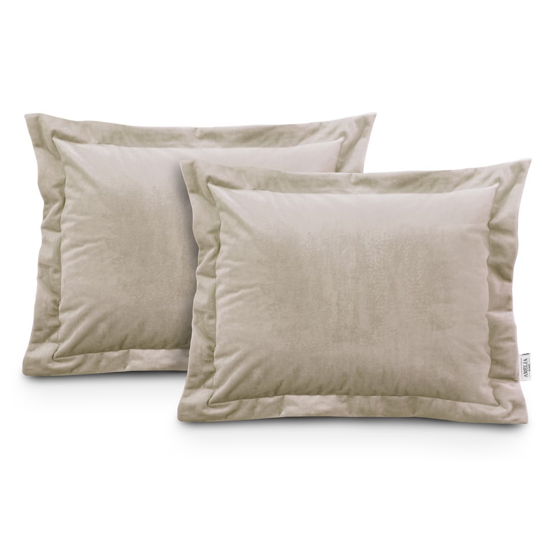 Obliečky na vankúše AmeliaHome Velvet Side Si krémové
