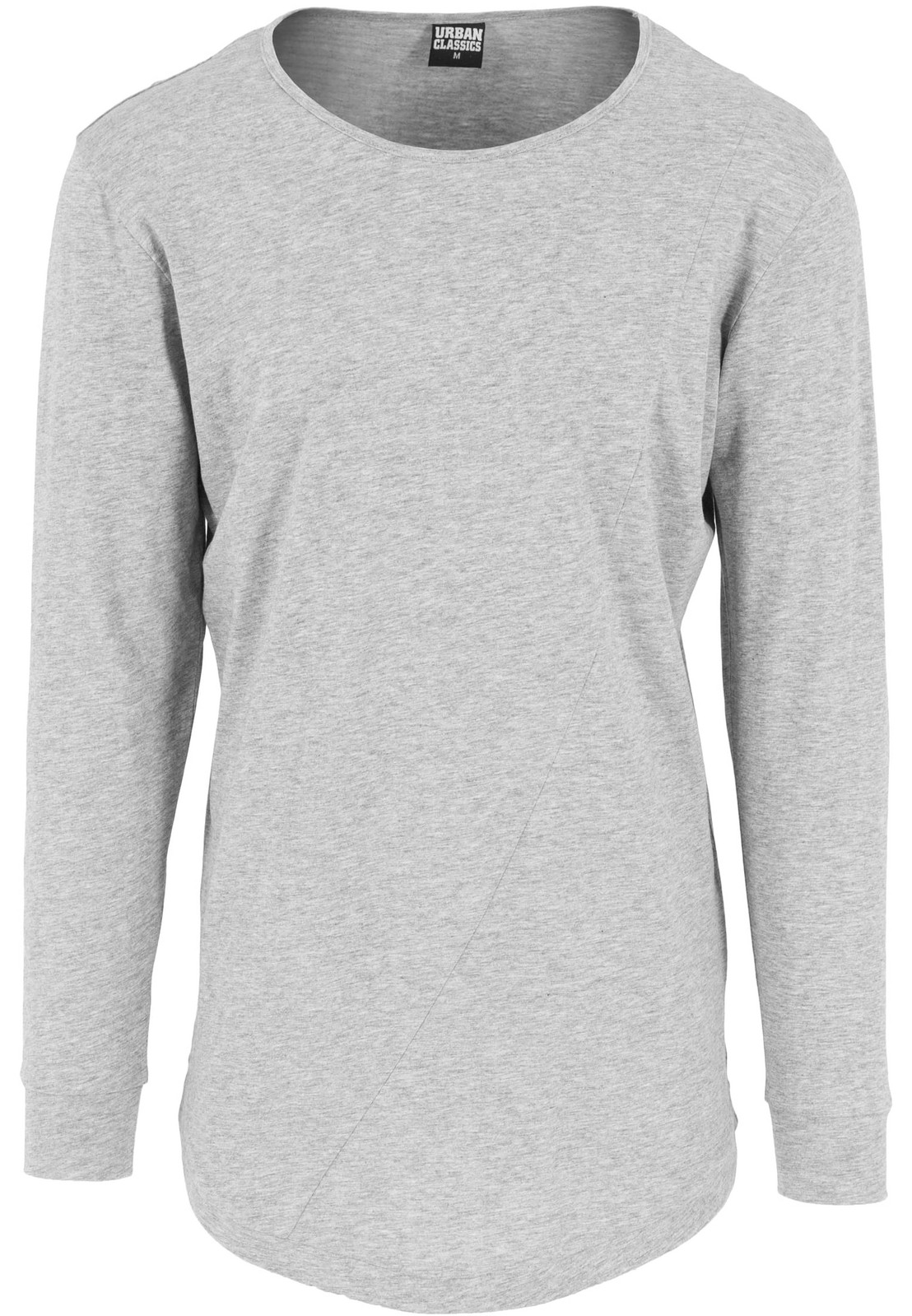 Extended T-shirt with long sleeves grey