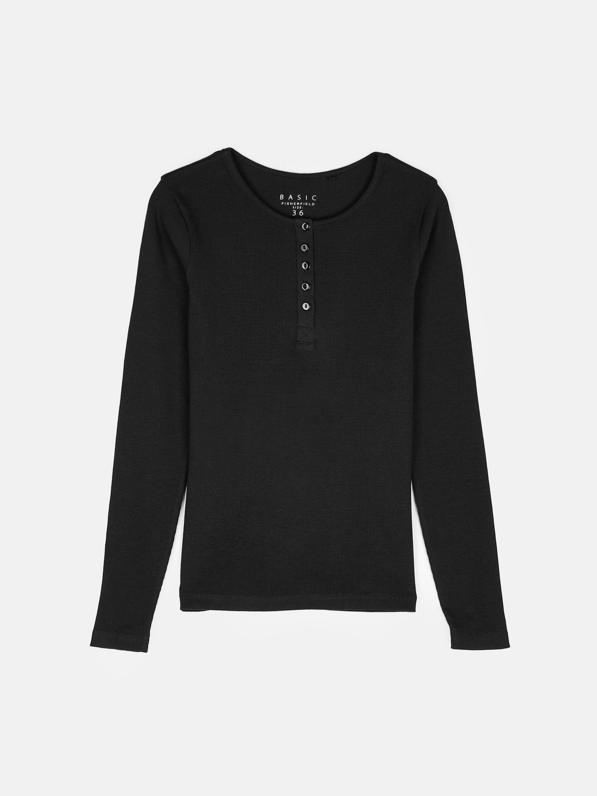 GATE Rebrované tričko s gombíkmi