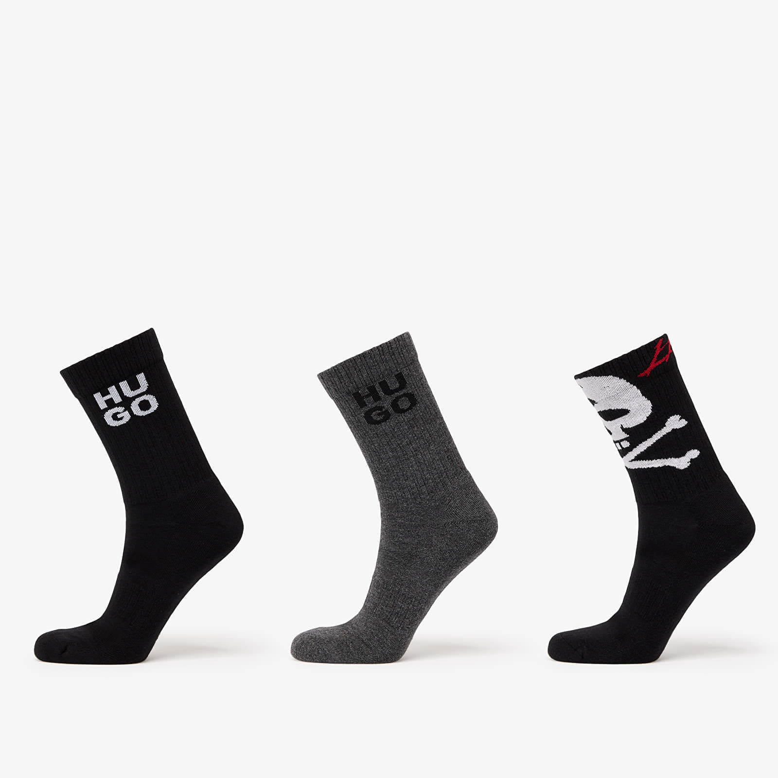 Hugo Boss Rib Skull Sock 3-Pack Multicolor 39-42