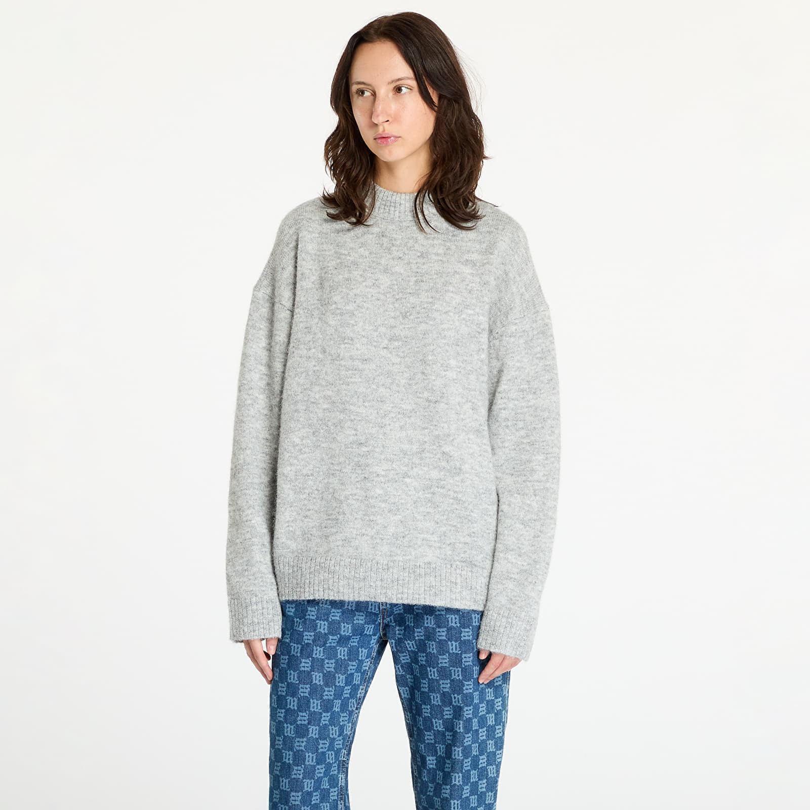 Sveter Calvin Klein Jeans Textured Loose Sweater Gray M