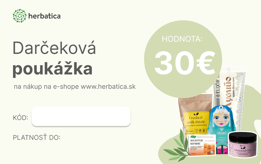 Darčeková poukážka Herbatica v hodnote 30€