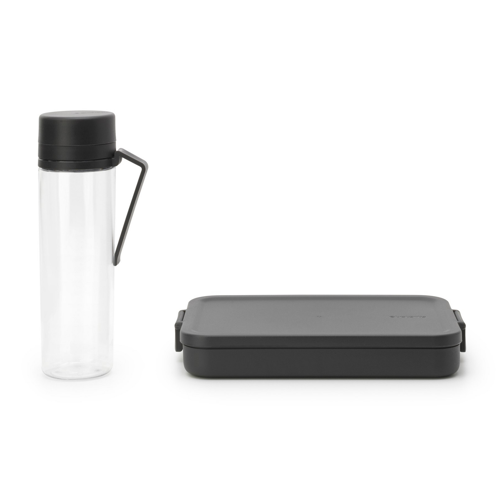 Desiatový box a fľaša na vodu v súprave MAKE & TAKE tmavo šedá, Brabantia