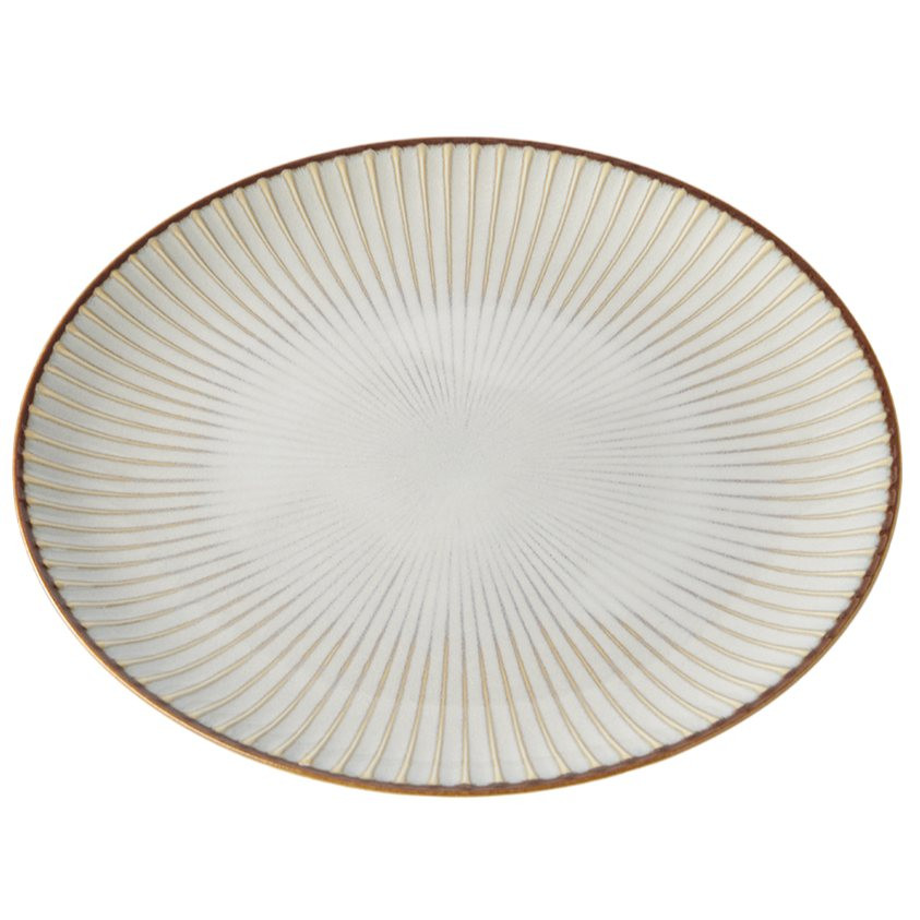 Jedálenský tanier WHITE SENDAN 23,5 cm, biela, keramika, MIJ