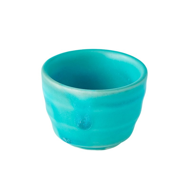 Hrnček na saké AQUA 35 ml, modrá, keramika, MIJ