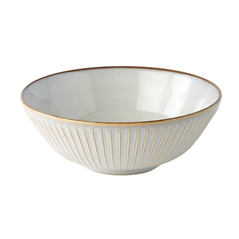 Jedálenská misa WHITE SENDAN 21,5 cm, biela, keramika, MIJ