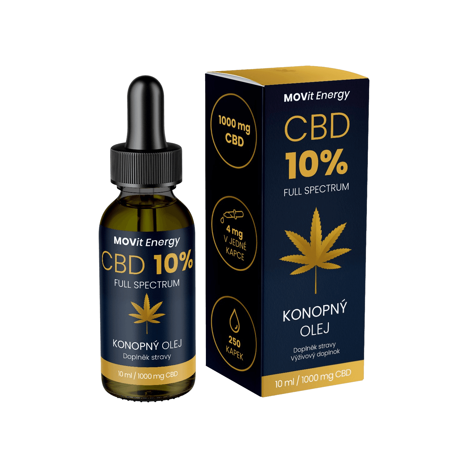 MOVIT ENERGY CBD 10% Full Spectrum Konopný olej 10 ml