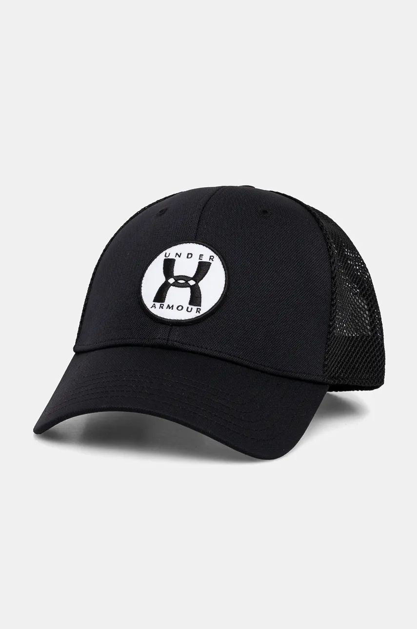 Šiltovka Under Armour čierna farba, s nášivkou, 1383441