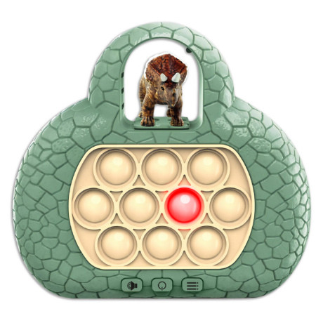 MG Pop It Triceratops interaktívna hračka pre deti, zelená