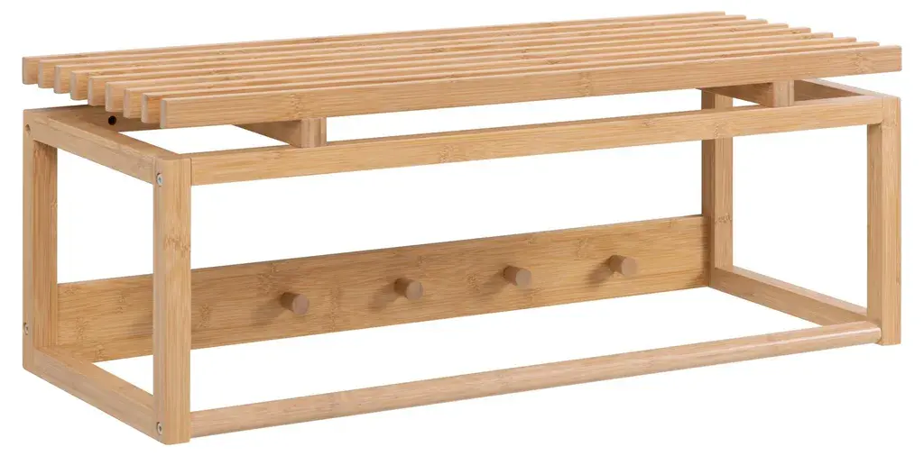 Nástěnný bambusový věšák Bali hnědý