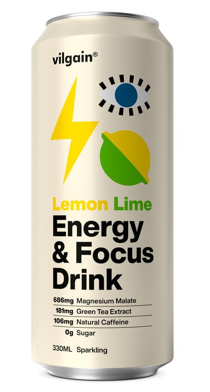 Vilgain Energy & Focus Drink citrón a limetka 330 ml