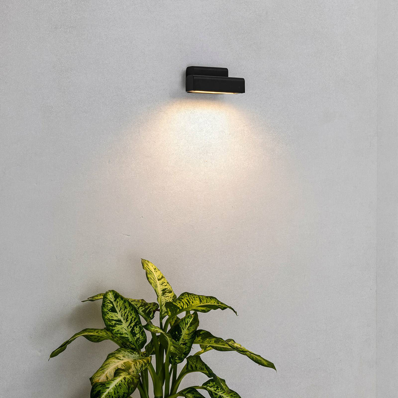 Balic LED vonkajšie nástenné svietidlo, čierne, hliník, šírka 15 cm