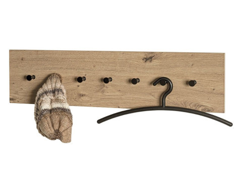 Vešiak na stenu Parma, šírka 80 cm, dub/čierny%