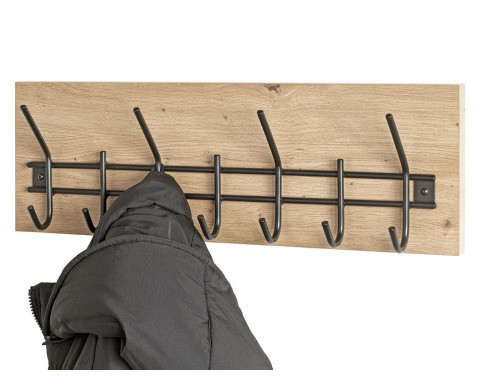 Vešiak na stenu Parma, šírka 60 cm, dub/čierny%