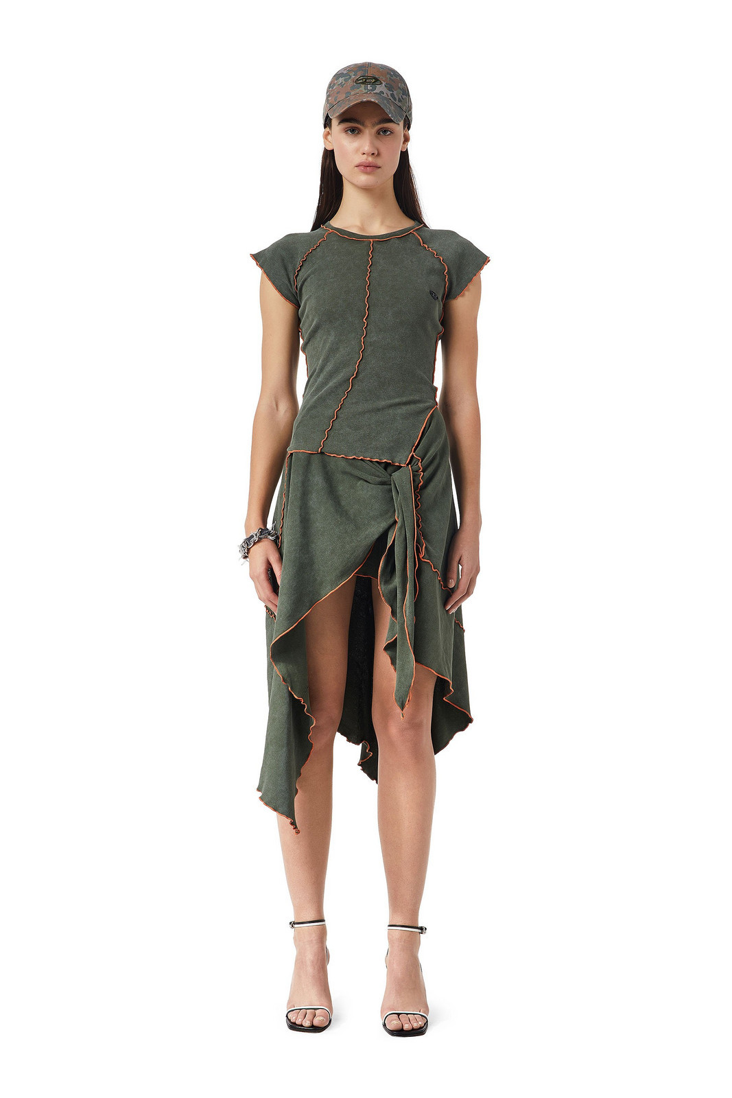 Diesel Šaty - D-AVIAR DRESS zelené
