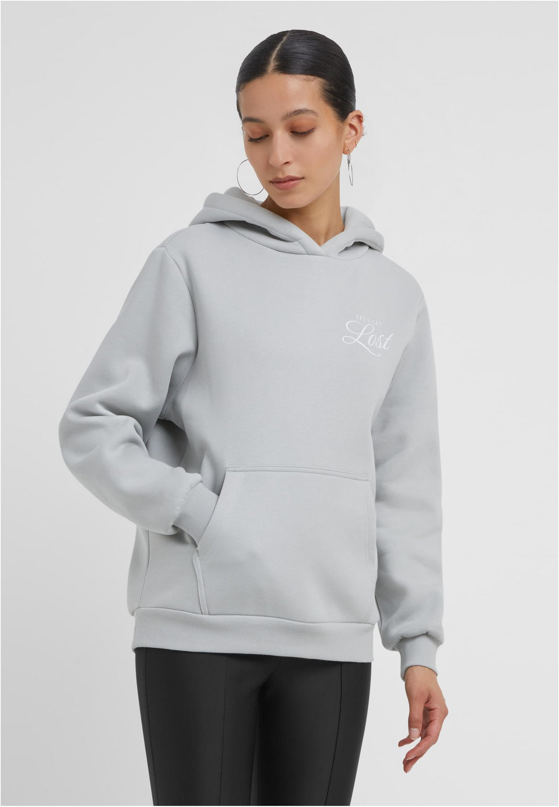 Women's hoodie Lost Flowers gray