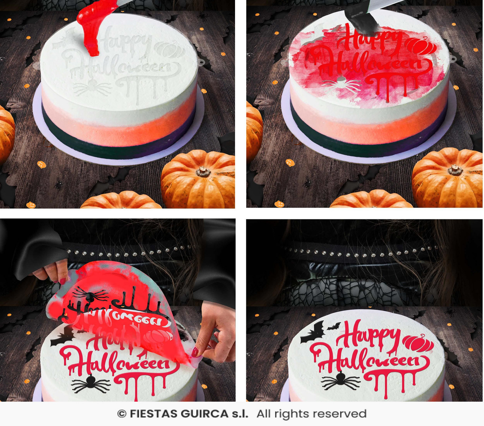 Guirca Šablóna na zdobenie torty - Happy Halloween 25 cm