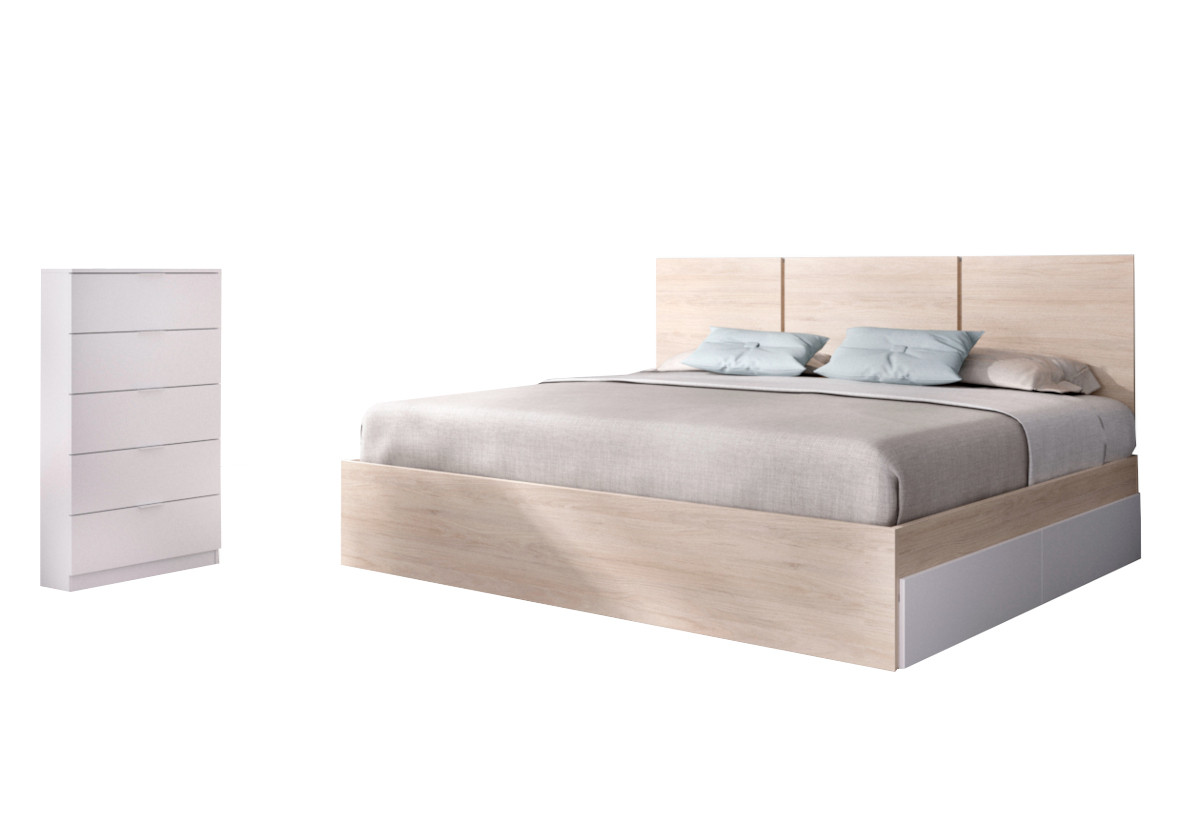Expedo Spálňová zostava HAVANA 3, prírodná/biela