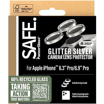 PanzerGlass SAFE Camera Apple iPhone 16 Pro/16 Pro Max trblietavo strieborné