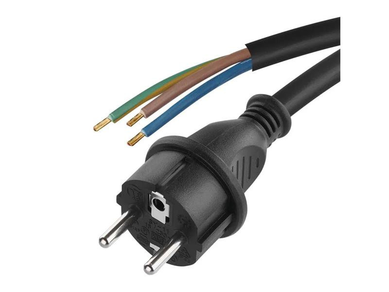 Flexo šnúra guma/neoprén 3x1,0mm2 3m čierna