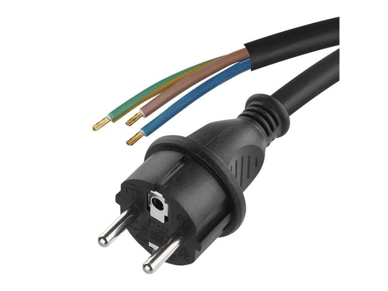 Flexo šnúra guma/neoprén 3x1,5mm2 3m čierna