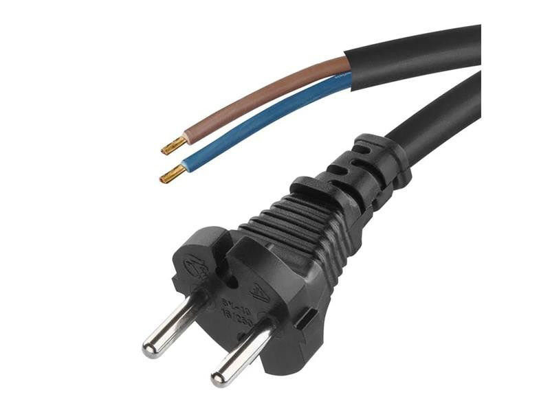 Flexo šnúra guma/neoprén 2x1,0mm2 5m čierna