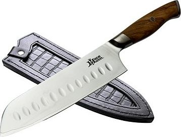 Macemaker Venice SanMai Santoku s koženým puzdrom